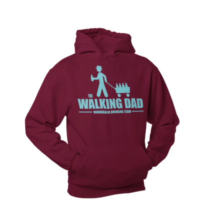 BIGTIME Vatertag Vaddadach Walking Dad Hoodie Unisex Burgundy Front 