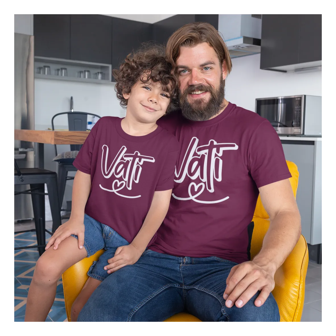 BIGTIME Vatertag Vati T-Shirt Kinder Burgundy Front 