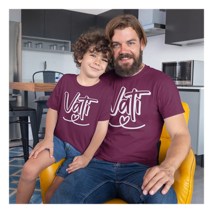 BIGTIME Vatertag Vati T-Shirt Kinder Burgundy Front 