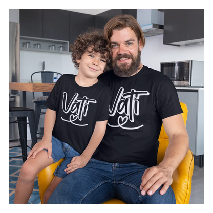 BIGTIME Vatertag Vati T-Shirt Kinder Schwarz Front 