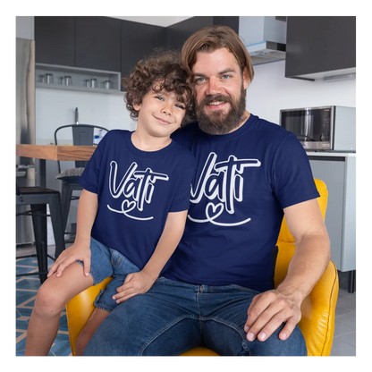 BIGTIME Vatertag Vati T-Shirt Unisex Navyblau Front 