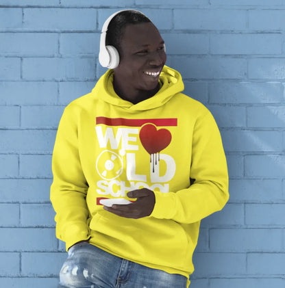 BIGTIME WE LOVE OLDSCHOOL KING Hooded Sweat gelb Front 