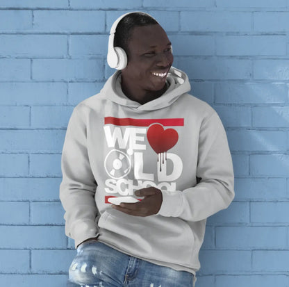 BIGTIME WE LOVE OLDSCHOOL KING Hooded Sweat grau Front 