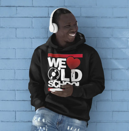 BIGTIME WE LOVE OLDSCHOOL KING Hooded Sweat schwarz Front 