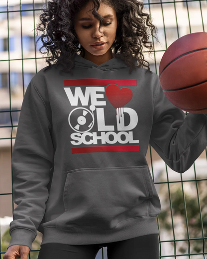 BIGTIME WE LOVE OLDSCHOOL Queen Hooded Sweat anthrazit Front 