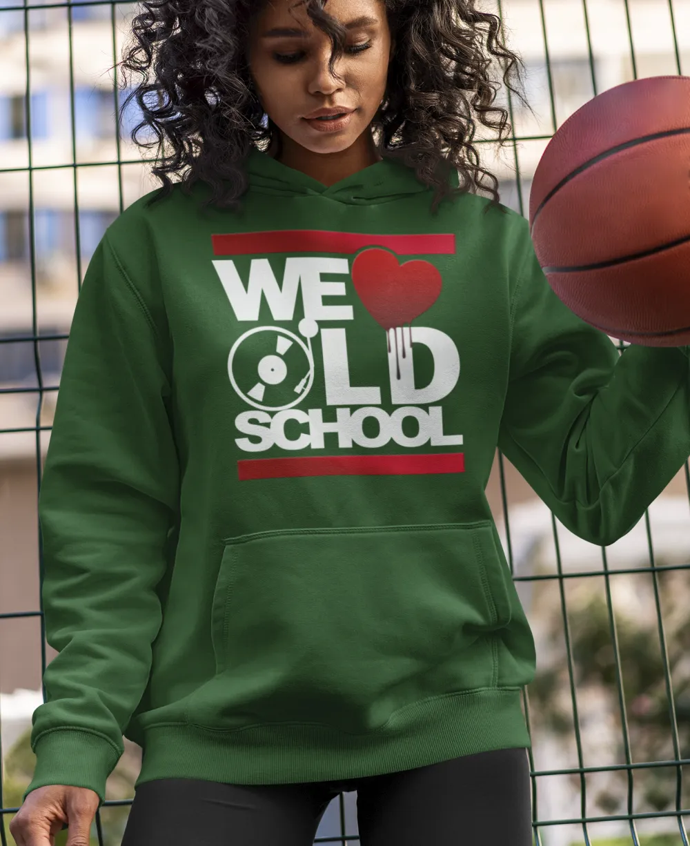 BIGTIME WE LOVE OLDSCHOOL Queen Hooded Sweat dunkelgruen Front #farbe_dunkelgruen