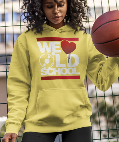 BIGTIME WE LOVE OLDSCHOOL Queen Hooded Sweat gelb Front 