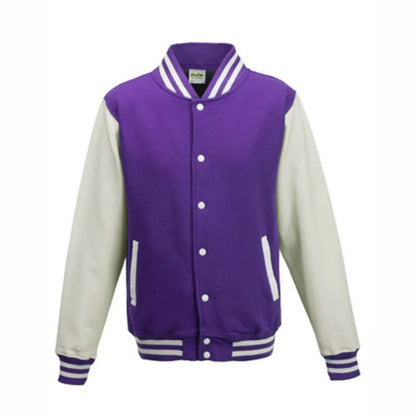 BIGTIME Wenzel´s Barber Shop - Unisex Varsity College Jacke lila Rücken 