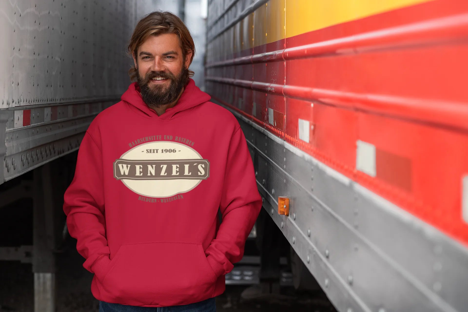 BIGTIME Wenzel´s Barber Shop Basic Logohoodie