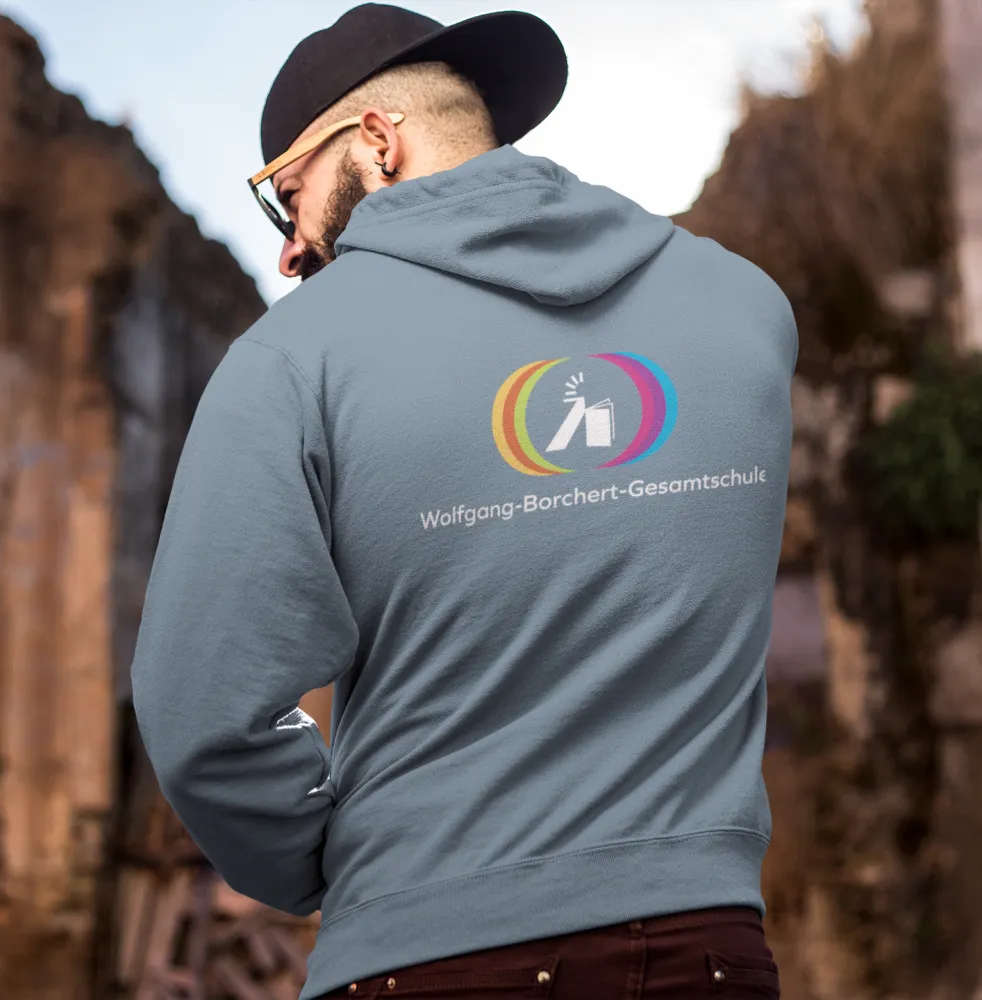 BIGTIME WoBoGe Herren Kapuzenpullover marineblau Rücken 