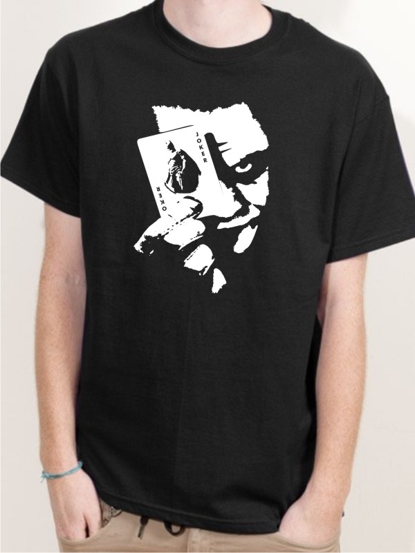 T-Shirt Heath Ledger Joker Film  Shirt schwarz E52