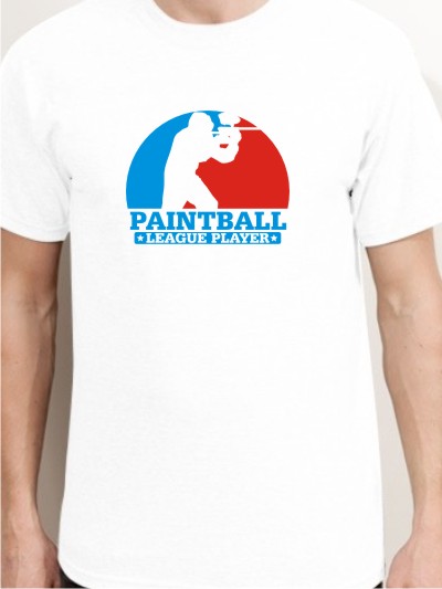 BIGTIME "PAINTBALL LEAGUE PLAYER" T-Shirt weiss PB7