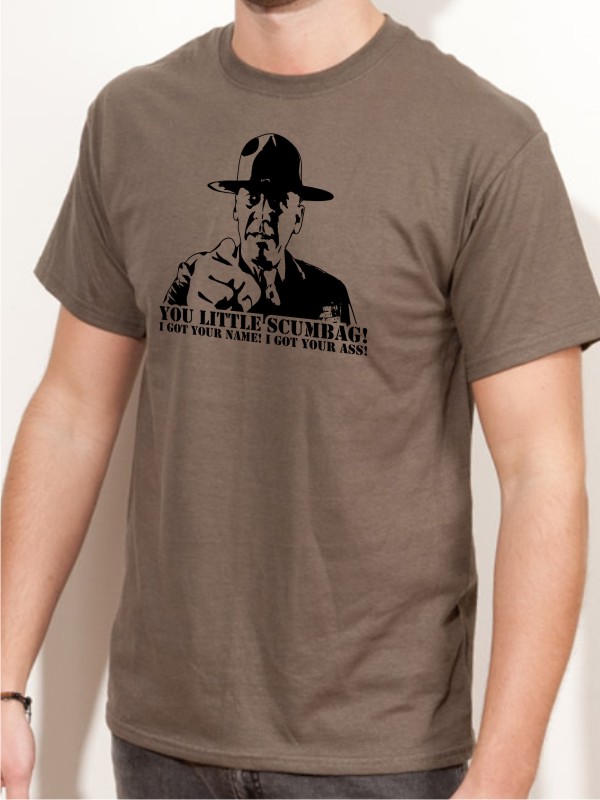 T-Shirt Full Metal Jacket Sgt. Hartmann Film Shirt olive E35