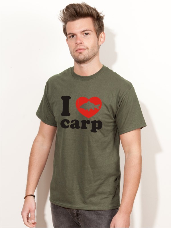 T-Shirt AS1 I Love Carp Angler Fun Motto Shirt