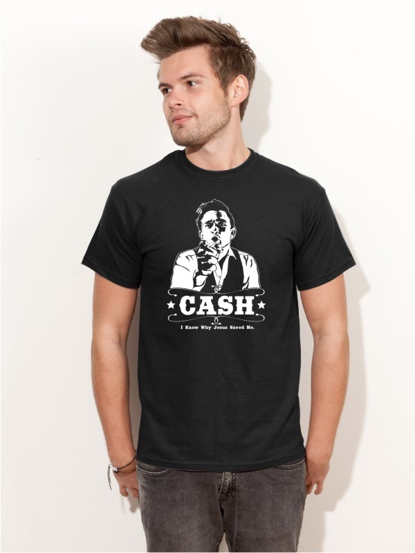 T-Shirt Johnny Cash Kult Shirt schwarz E128