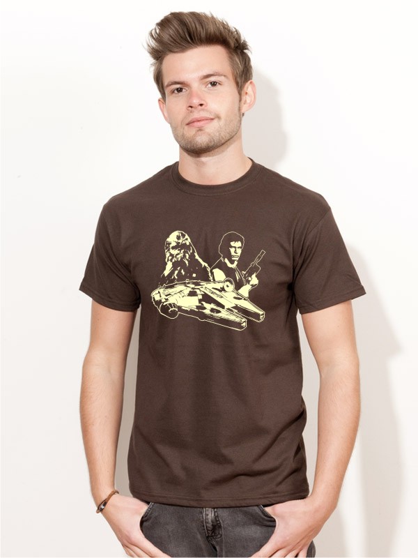 T-Shirt Han Solo Star Wars Film Shirt braun E45
