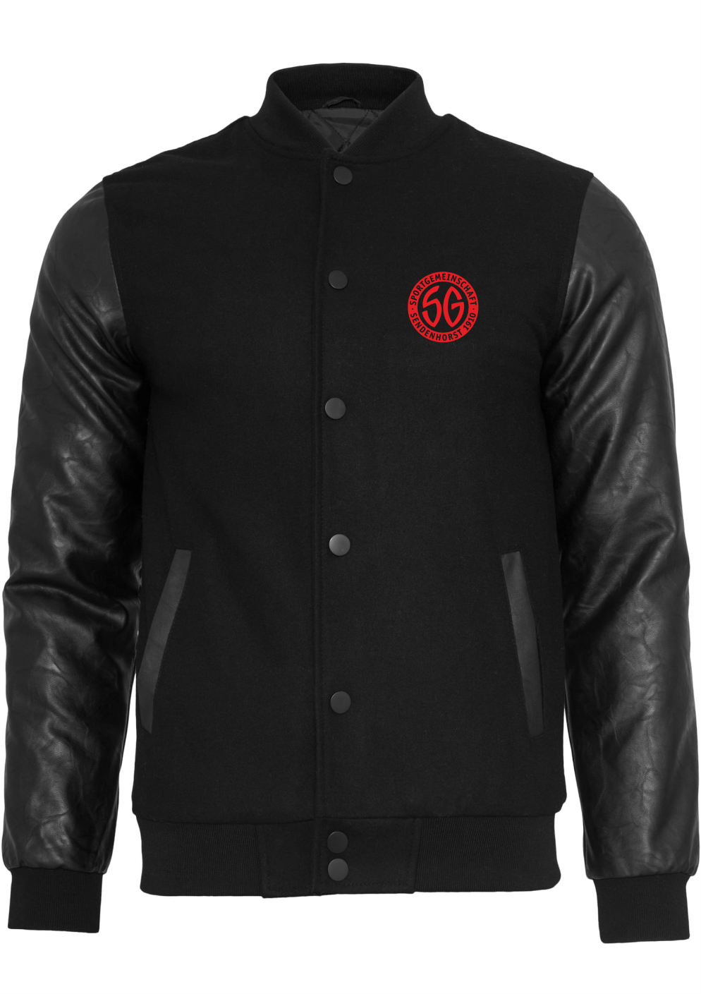 SG Sendenhorst Oldschool College Jacke | Teil-Leder Jacke