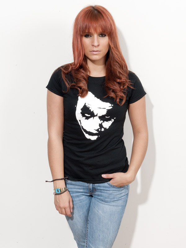 T-Shirt Heath Ledger Joker Film  Shirt schwarz E50
