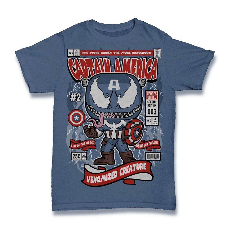 Venom Captain America T-Shirt