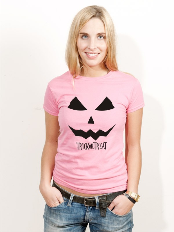 Halloween T-Shirt Trick or Treat Damen Shirt H13